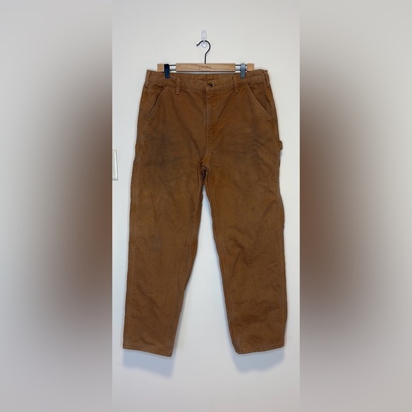 Carhartt lined carpenter pants , sz 36 X 30 - Picture 2 of 12